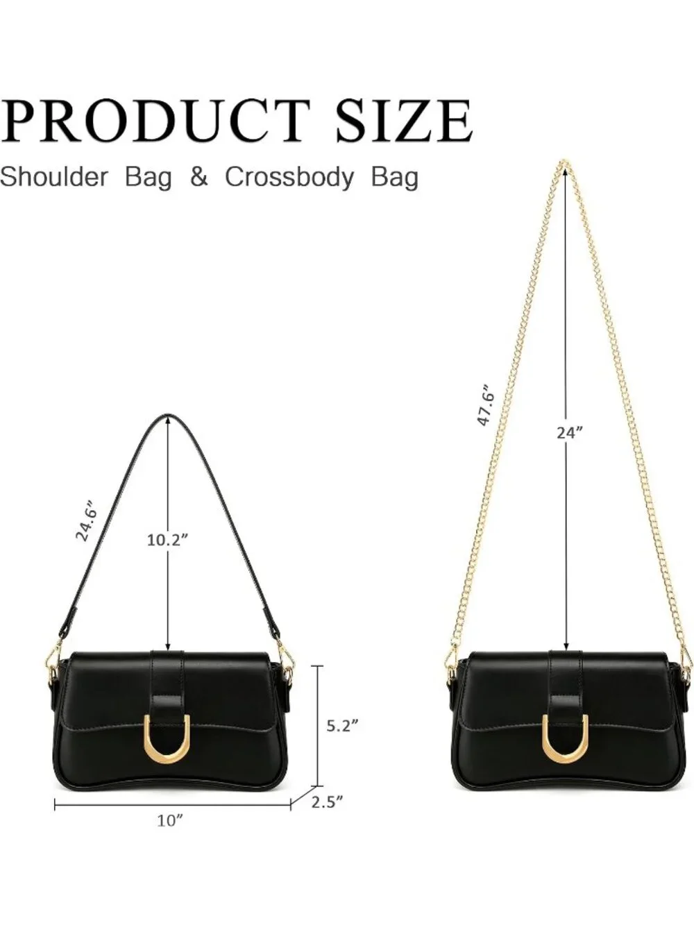 Women's Black Small Cute Purse Retro Clutch Underarm Hobo Shoulder Bag